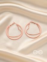 Stuck in a Love-Loop - Rose-Gold Hoop earrings 
