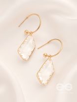 The Aqua Chique - Golden Statement Earrings