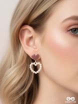 I'm all Heart - Statement Pearl Enamelled Earrings