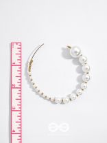 The Crescent Moon Pearls - Statement Hoops