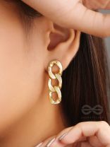 I'm a Badass - Golden Chain Link Earrings