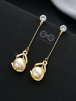Pearl and Preciousness - Golden Danger Earrings