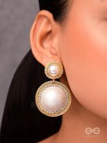 Pearls of Poignance - Statement Golden Earrings