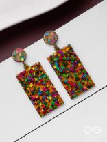 A Galactic Colourfest - Statement Acrylic Danglers