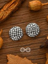 Little Carved Star Buttons - Tiny Trinket Earrings