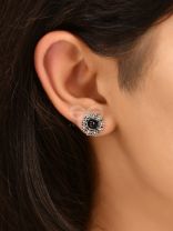 Onyx in a garden - Tiny Trinket Earrings