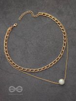 The Layered Elegance - Golden Pearl Multilayered Neckpiece With Anti-Tarnish Coating 
