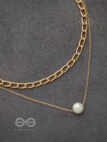 The Layered Elegance - Golden Pearl Multilayered Neckpiece With Anti-Tarnish Coating 