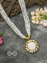 The Timeless Elegance- Beautiful Beaded Neckpiece (White)