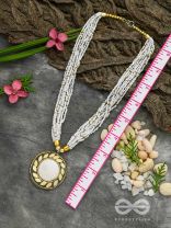 The Timeless Elegance- Beautiful Beaded Neckpiece (White)