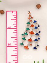 The Vibrant Vines- Oxidised Enamelled Earrings