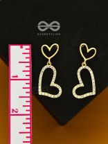 Radiant at Heart- CZ Stones Studded Golden Earrings