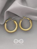Twinkling Orbits- Golden Hoop Earrings