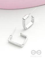 Hooked on Charm- Silver Earrings