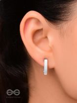 Hooked on Charm- Silver Earrings