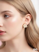 Delightful Daisies- White and Golden Earrings