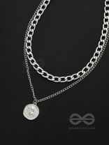 The Double Decker- Double Layer Silver Necklace