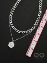 The Double Decker- Double Layer Silver Necklace
