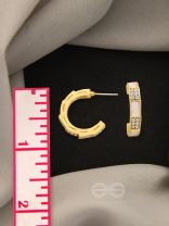 The Crooked Charm- Golden Rhinestones Earrings