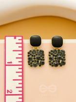 The Ebony Mystique- Stunning Embellished Earrings