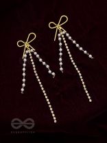 Bow n Arrow- Golden Beads Earrings