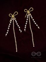 Bow n Arrow- Golden Beads Earrings