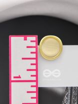 The Golden Sunrise- Golden Stud Earrings (Cream White)