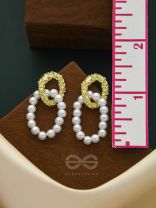 Sun n Moon- Golden Pearl Earrings