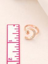 The Night Sky- Rose Golden Rhinestones Ring