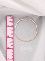 The Ring of Light- Rose Gold Rhinestones Hoop Earrings