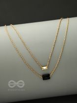 The Dark Reflection- Golden Layered Necklace With Anti-Tarnish Coating