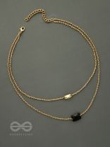 The Dark Reflection- Golden Layered Necklace With Anti-Tarnish Coating