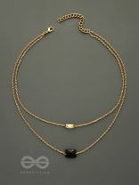 The Dark Reflection- Golden Layered Necklace With Anti-Tarnish Coating