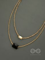 The Dark Reflection- Golden Layered Necklace With Anti-Tarnish Coating
