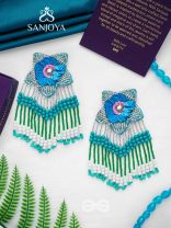 Tarankit- The Star- Beads, Sequins and Cutdana Embroidered Earrings 