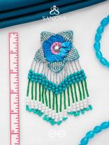 Tarankit- The Star- Beads, Sequins and Cutdana Embroidered Earrings 