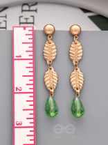 The May-Dew- Golden Crystal Beads Earrings