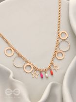 The Eternal Cosmos- Classy Golden Necklace With Anti-Tarnish Coating 