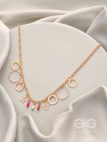 The Eternal Cosmos- Classy Golden Necklace With Anti-Tarnish Coating 