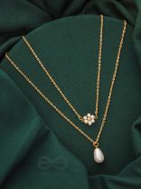 Lily Of The Valley- Golden Pearl Necklace With Anti-Tarnish Coating