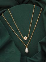 Lily Of The Valley- Golden Pearl Necklace With Anti-Tarnish Coating