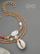The Shell Galaxy- Golden Three Layered Bracelet