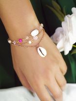 The Shell Galaxy- Golden Three Layered Bracelet