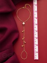 The String of Luck- Golden Pearl Hand Harness Bracelet