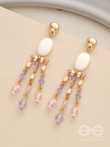 The Dazzling Drizzle- Golden Stone Earrings