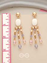 The Dazzling Drizzle- Golden Stone Earrings