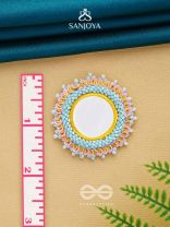 Nimrukti- The Setting Sun- Resham, Mirror and Beads Embroidered Earrings