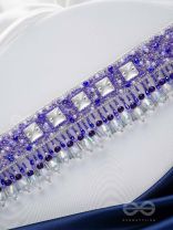 Abhramaya- The Cloudy Sky- Stones and Glass Beads Embroidered Choker Necklace 