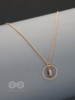 The Third Eye- Golden Bead Necklace With Anti-Tarnish Coating