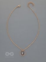 The Third Eye- Golden Bead Necklace With Anti-Tarnish Coating